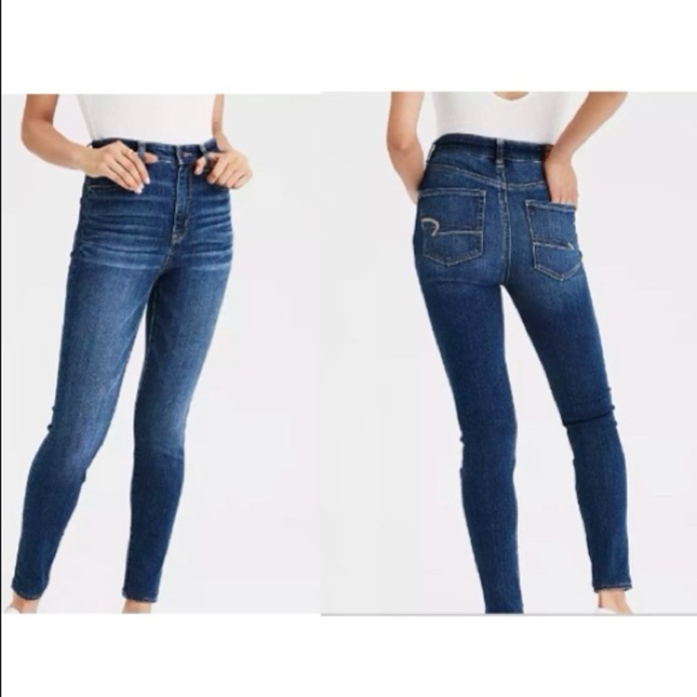 American Eagle Hi Rise Jegging Blue 0